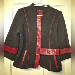 Vintage Sementa Coat/jacket black and red Large
